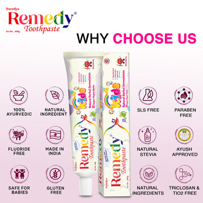 Remedy Toothpaste  Kids Strawberry Flavor 100 gm