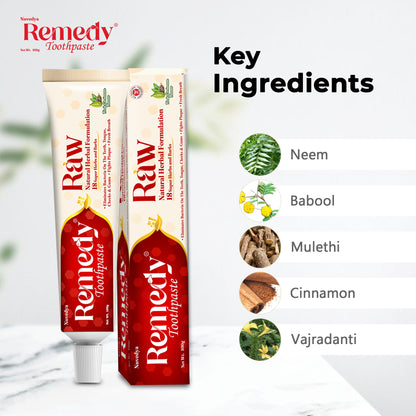 Remedy Toothpaste Raw Fresh Cardamom Flavor 100gm