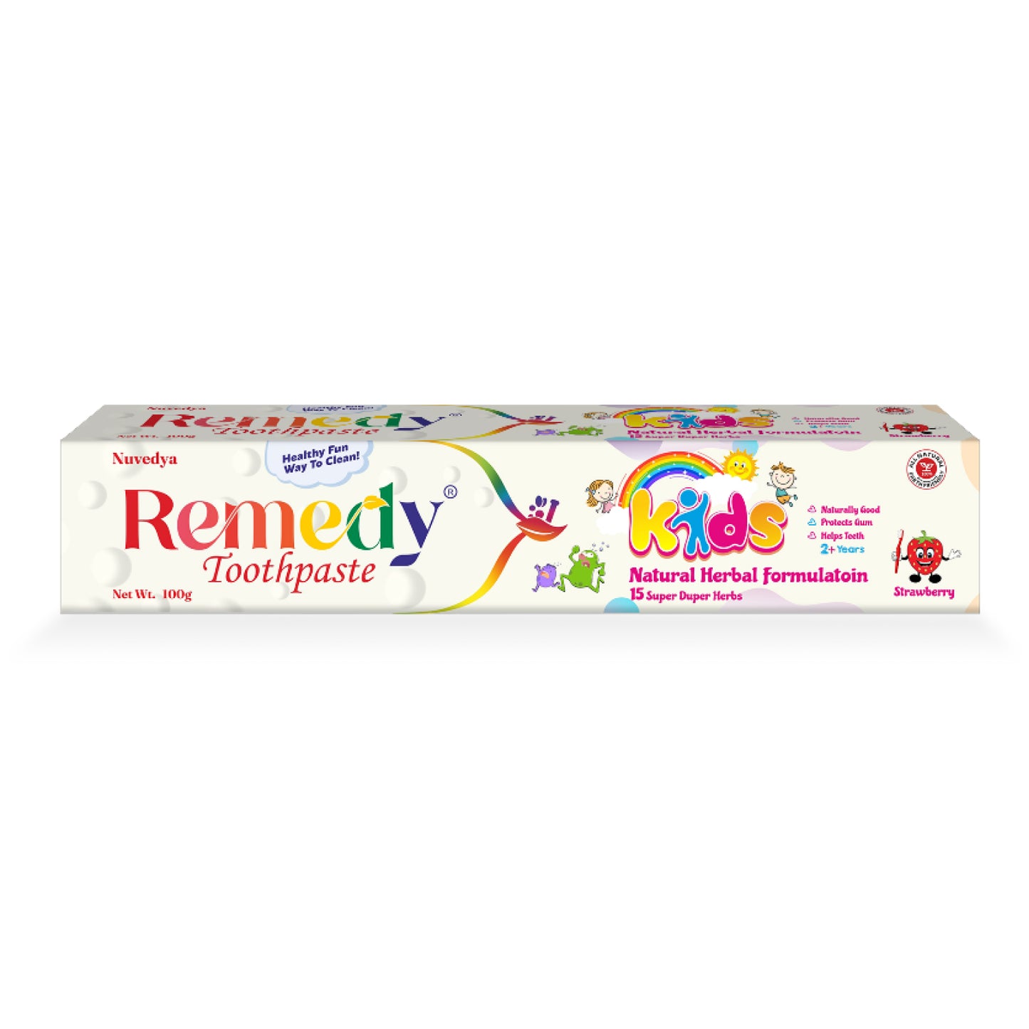 Remedy Toothpaste  Kids Strawberry Flavor 100 gm